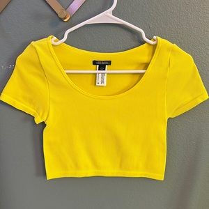 NWOT Ribbed Bright Yellow Wild Fable Crop Top!